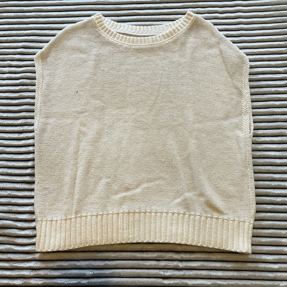LOFT cream vest size S